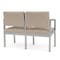 Lesro Stone (Beige) Seat, 2 Seat Sofa, 43.5 W 24.5 L 32 H, Linette Vinyl Seat, Lenox Steel Series LS2101 - alternate 3